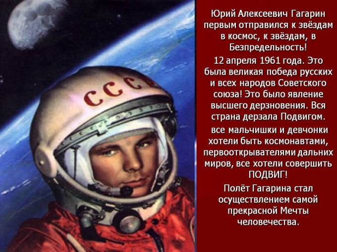 День рождения советского летчика-космонавта Юрия Гагарина День рождения советского летчика-космонавта Юрия Гагарина.
